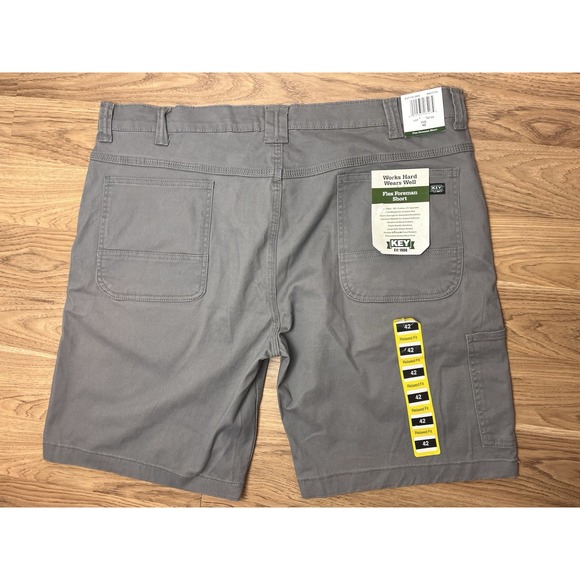 Key Brand Flex Foreman Shorts Gray Size 42R New - Picture 1 of 7